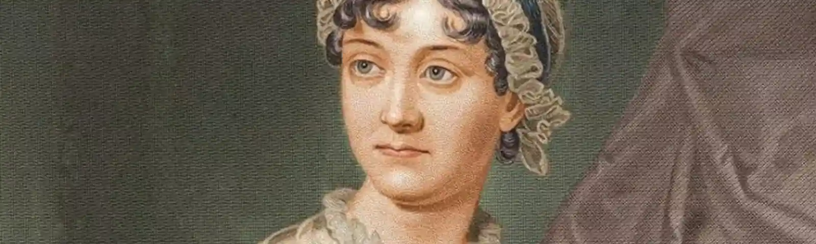 Jane Austen Blue Painting