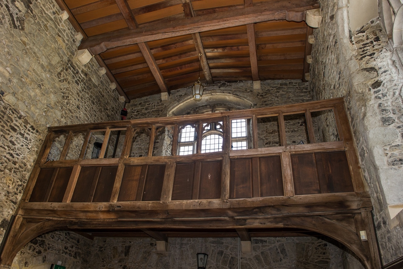 Gallery inside the medieval chapel.JPG
