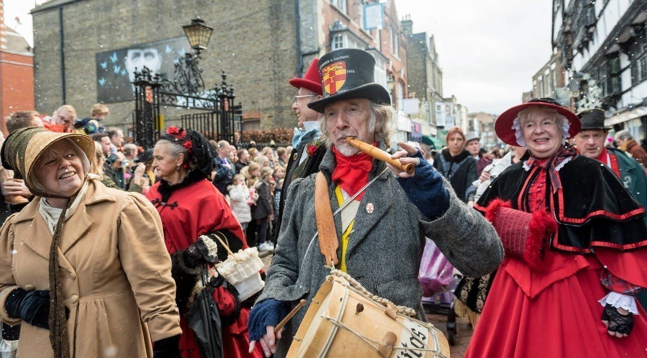 Rochester Uk 2 December 2018 Participants Take Part In The Annual Dickensian Christmas Festival In Rochester The Kent Town Is Given A Victorian Makeover To Celebrate The Life Of The Writer Charles Dick (1